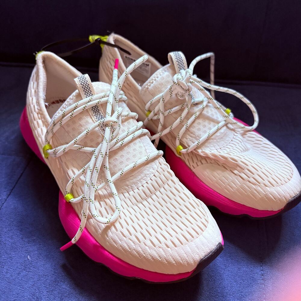 Sorel Kinetic Impact Lace Sneakers Womens 7.5 White Pink Chunky Athletic